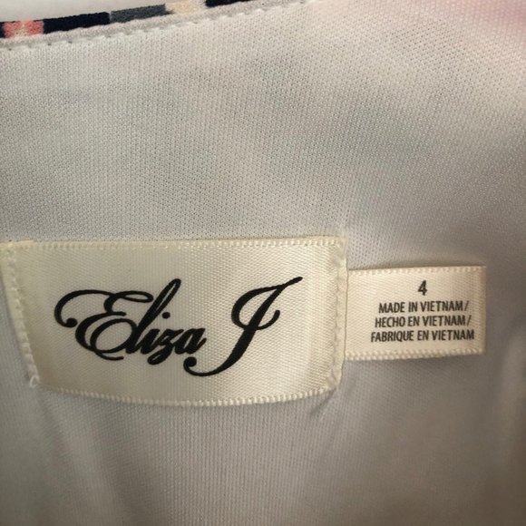 ELIZA J Print Knit A-Lin Minidress size 4 - Picture 6 of 6